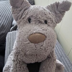Jellycat Huggady gray dog 10" plush